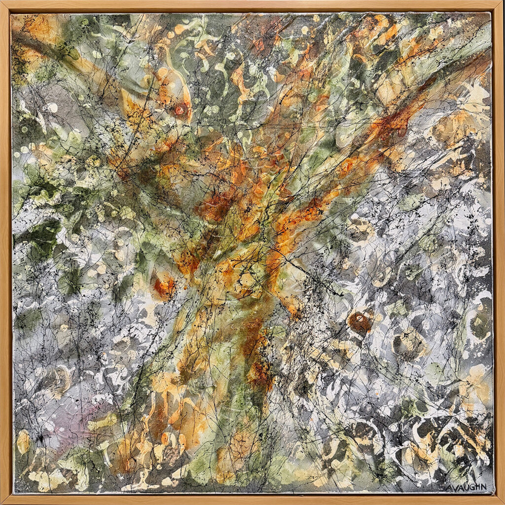 Root Memory, abstract acrylic painting by Alan Luke Vaughn