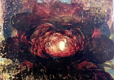 After the Burn, abstract acrylic painting by Alan Luke Vaughn