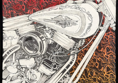 American Hardware, abstract acrylic painting by Alan Luke Vaughn