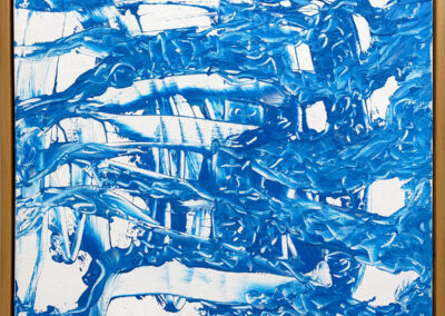 Blue Incident, abstract acrylic painting by Alan Luke Vaughn