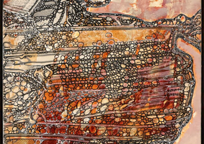 Buried Velocity, abstract acrylic painting by Alan Luke Vaughn