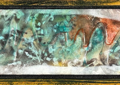 Go Fish, abstract acrylic painting by Alan Luke Vaughn
