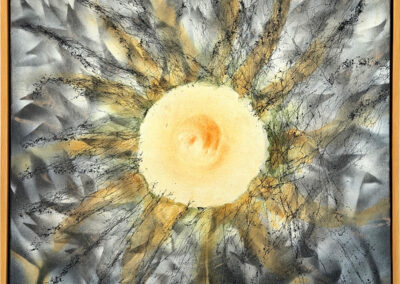Signal Bloom, abstract acrylic painting by Alan Luke Vaughn